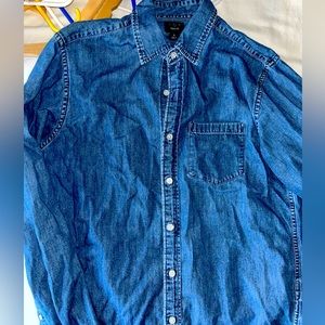 J crew blue denim long sleeve